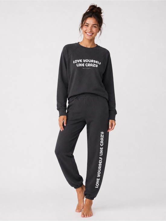 Spiritual Gangster Pants - Spiritual Gangster Love Yourself Like Crazy Sweatshirt and Sweatpant Jogger SET